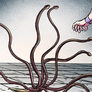 未知の生物（カブトノツノモドキ）